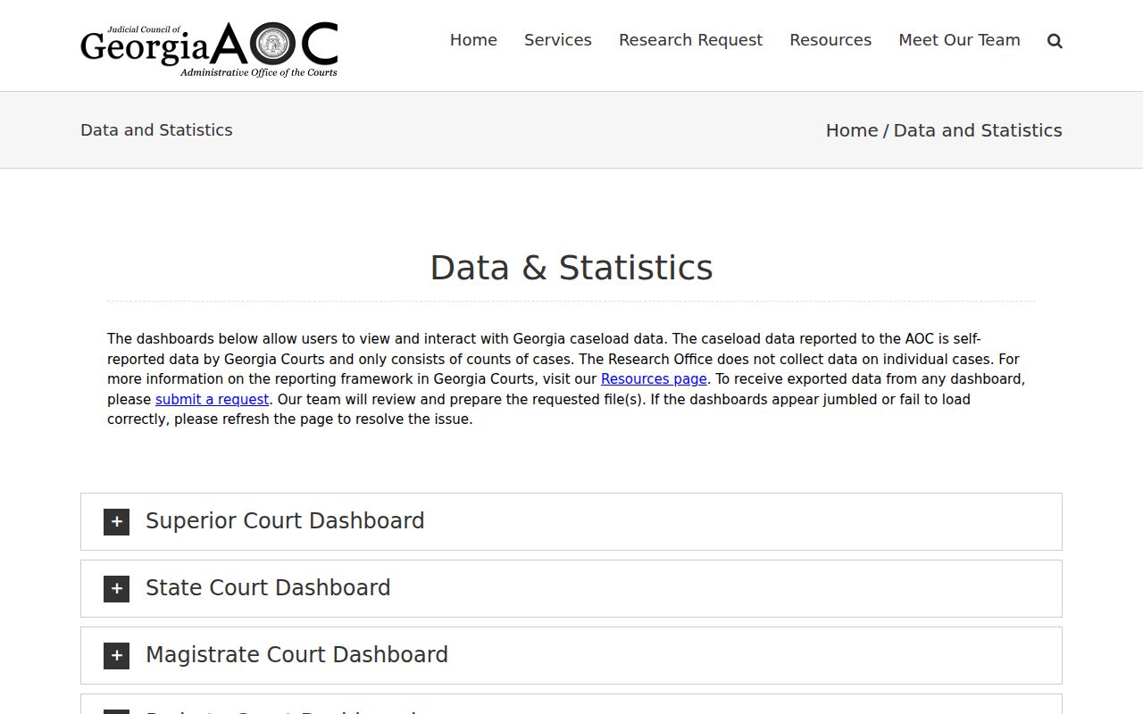 Long County court docket AOC data source