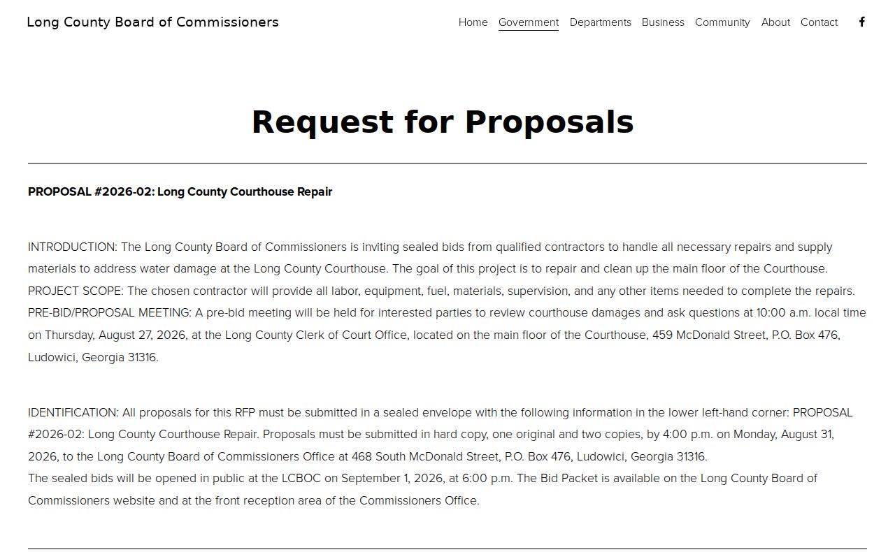 Long County court docket courthouse clerk location