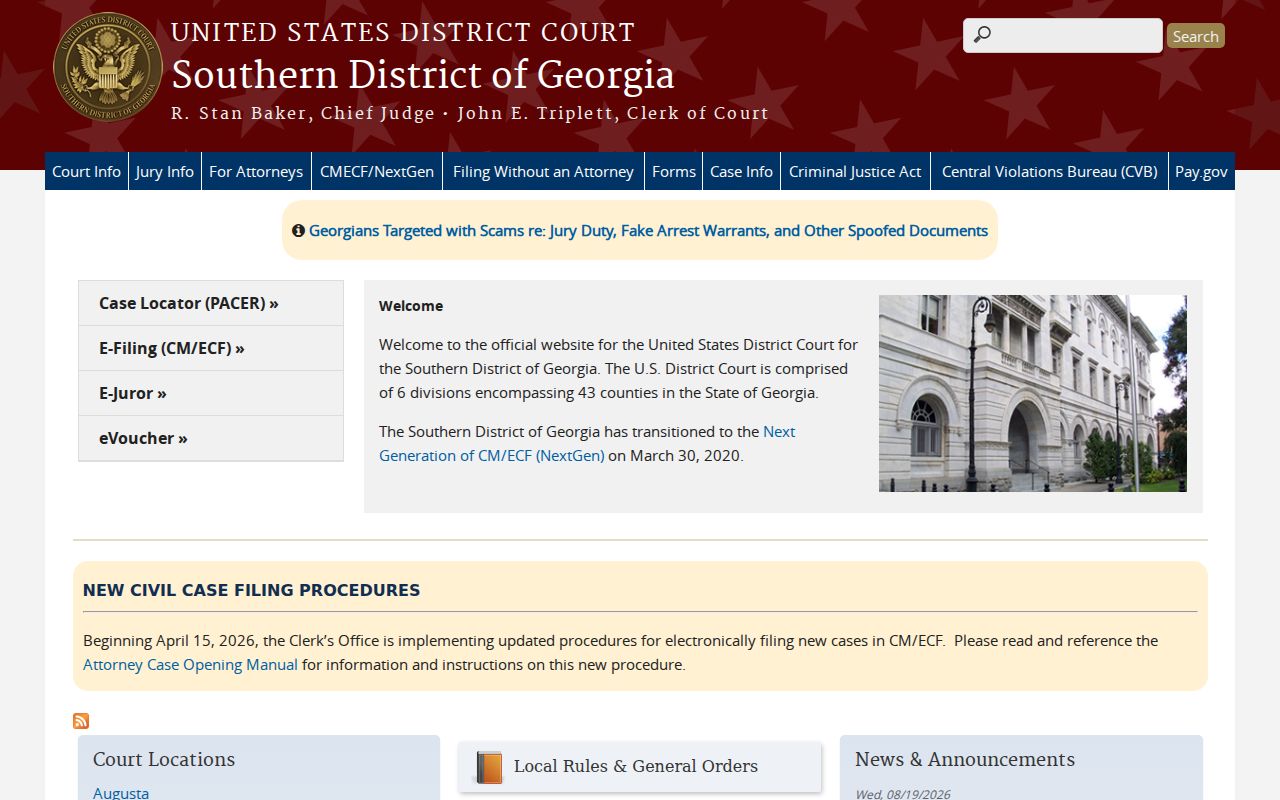 Long County federal court docket district route